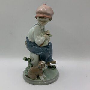 Lladro Vintage 1991 My Best Friend Boy with Dog Porcelain Figurine